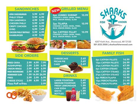 sharks menu